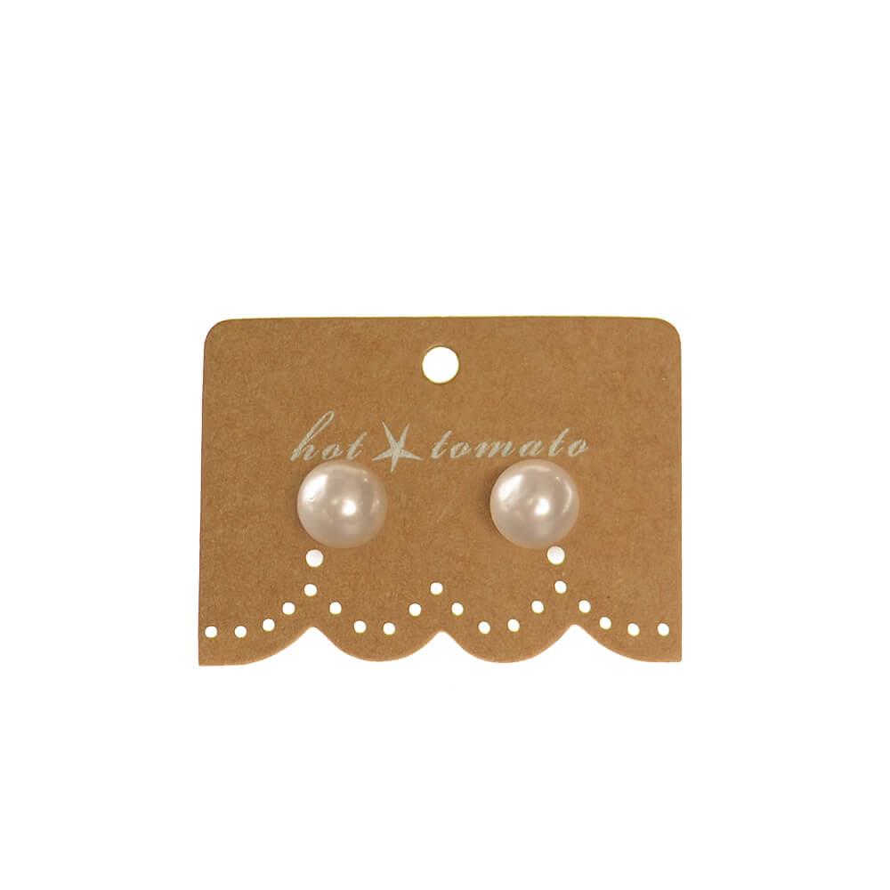 Hot Tomato Pearl Stud Earrings